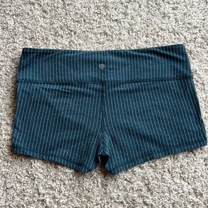 Lululemon Blue Stripe Short Shorts